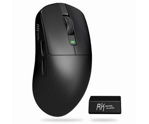 RK ROYAL KLUDGE M3 Gaming Mouse 47g Ultra-Lightweight with PAW3950 Optical Sensor DPI up to 42000，Tri-Mode BT/2.4G/USB-C Wireless Mouse 8000Hz Polling Rate 5 Adjustable Buttons 650mAh Battery （Black）