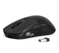 RK ROYAL KLUDGE MO3 Wireless Gaming Mouse 48g Lightweight PAW3809 Sensor, 6000 DPI, BT/2.4G/Wired PC Mice Rechargeable 650mAh Battery with Programmable Buttons and Silent Clicks for Laptop/Mac, Black
