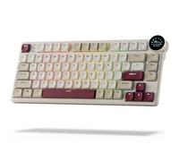 RK ROYAL KLUDGE N80 Low-Profile Mechanical Keyboard w/Smart Display Screen & Knob, Top Mount 75% Wireless Keyboard BT/2.4G/USB-C, Software Support, Massive Battery,80 Keys,Quiet Linear Red Switches
