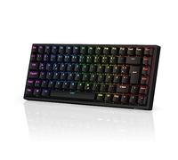 RK ROYAL KLUDGE RK84-DE 75% Gaming Keyboard, 85 Keys TKL, Bluetooth Mechanical, Red Switch, RGB Backlight, 2.4 GHz for Mac and Windows, Black