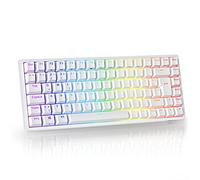 RK ROYAL KLUDGE RK84-DE 75% Gaming Keyboard, TKL 85 Key Compact Gaming Keyboard, Bluetooth Mechanical Keyboard, Brown Switch, RGB Backlight, 2.4GHz Gaming Keyboard for Mac and