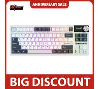 RK ROYAL KLUDGE S85 TFT Color Screent Mechanical Keyboard Tri Mode Wireless 85 Keycaps Hot-Swappable Gamer Keyboard RGB Backlit English Horizon Blue