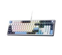 RK ROYAL KLUDGE X104 Full Size Mechanical Keyboard, Wired Creamy Gaming Keyboard with Number Pad and Knob,104-Key Computer Keyboard Linear Switch, RGB Backlit, PBT Keycap, Online Software for Win/Mac