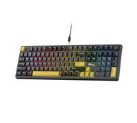 RK ROYAL KLUDGE X104 Wired Full Size Mechanical Gaming Keyboard, Metal Knob | Creamy Keyboard with Number Pad,104 Keys RGB Computer Keyboard Hot Swappable Linear Switch, Online Software for Wins/Mac