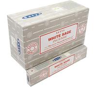 RK SUN Satya White Sage Incense Sticks Agarbatti | 6 Packs of 15 Grams Each in a Box | Export Quality