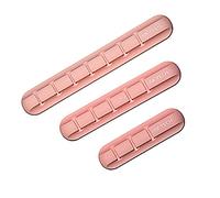 RK TECH Cable Wire Clips Ties, Holder Tidy Management. Organise Your Desk, Office or car with Adhesive (Triple Pack Pink)