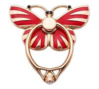 RK TECH Phone Ring Bracket holder, Butterfly Diamond Shape Finger Grip Stand Holder Ring Car Mount Phone Ring Grip Smartphone Ring stent Tablet (Butterfly Red)