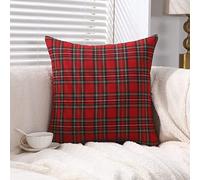 RKAAS HOME Pack of 4 Decorative Luxurious Tartan Check Square Cushion Cover for Living Room Sofa Couch Bed 45cm x 45cm 18x18 Inches (Pack of 4 - Design1)