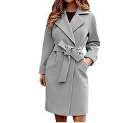 RKaixuni Black of Friday Week Trench Coat Women Classy Long Wool-Blend Jackets Slim Fit Winter Fall Casual Blazer Dress Coat Fashion Overcoat 2024
