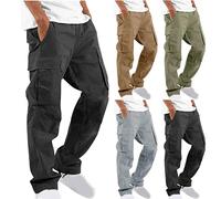 RKaixuni Limited Time Deals Parachute Pants Mens Stretch Work Trousers Cargo Work Trousers Tactical Trousers Men Mens Cargo Pants Tactical Pants for Men UK