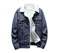 RKaixuni Teen Boys Winter Warm Denim Coats Fleece Sherpa Jackets Casual Button Down Shacket Jacket Outerwear Xmas Gifts