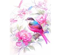 RKFLGEW DIY Bead Embroidery Kit Fantasy Flowers，Birds and Animals Needlepoint Tapestry Kit Beaded Stitching Needlecraft Set Bead Cross Stitch 40x50cm