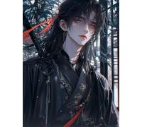 RKFLGEW DIY Bead Embroidery Kits Anime Characters Needlepoint Tapestry Kit Beaded Stitching Needlecraft Set Bead Cross Stitch 40x50 cm