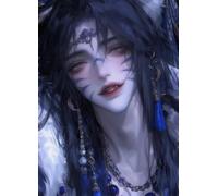 RKFLGEW DIY Embroidery Beads Set Anime Characters Cross Stitch Needlepoint Handcraft Tapestry Kit Beaded Stitching Pattern 3D Wall Painting 40x50 cm