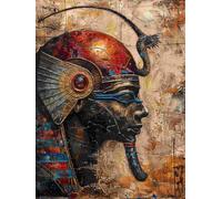 RKFLGEW DIY Embroidery Set Adults Fantasy Egyptian Gods Needlepoint Handcraft Kits DIY Beaded Painting 3D Tapestry Bead Cross Stitch Kit 30x40cm