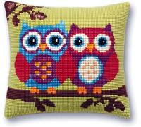 RKFLGEW Latch Hook Kits for Adults Kids DIY Colorful Parrot Pillow Cover Beginner Cross Stitch Kits with Preprinted Canvas Crochet Yarn Embroidery Hooking Sofa Home Decor 17'' X 17''