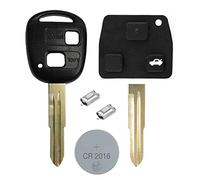 RKFUK® DIY Repair Kit Replacement 2 Button Remote Car Key Fob Case TOY41 Blade 2 Micro Switches New Battery Rubber Buttons pad for Toyota Yaris Celica MR2 Rav4 Hiace Hilux Keys Fobs Cars Vans