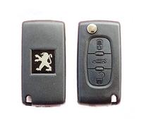 RKFUK® Replacement 3 Button Remote Car Key Fob Case CE0523 with VA2 Flip Blade Suitable for Peugeot 107 207 307 407 607 308 408 Expert Keys and Fobs for Peugeot Cars and Vans
