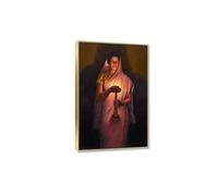 RKGHDCX ‘Glow Of Hope’Famous Oil Painting Reproduction on Canvas Prints Wall Art-Classic Canvas Wall Art Picture for Living Room Decoration 20x30cm8 x12 GoldFrame