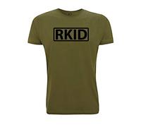 RKID Men's T-Shirt Manchester Music Gig Festival Brother Liam Gallagher Oasis Indie Mod Terrace (Text) (Medium, Army Green)