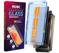 RKINC 2 Pack for iPhone 15 Pro Max 6.7 Inch Privacy Tempered Glass Screen Protector, HD Clear, Bubble Free, Easy Installation, Auto Dust-Elimination