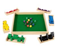 RKJRTK 1 Pack Close The Box, Shut The Box, Wooden Dice Game, Board Toy Dices Game Family Activity, Educational Wooden Arithmetics Learning Toy, For Party Entertainment