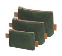 RKJRTK 3 Piece Set of Small Canvas Zipper Pouch, Tool Storage Pouches with Zips, Canvas Zippered Tool Bagtool Pouch, Offering Robusts Storage and Easy Organization Outdoor, Portable Zipper Pouches