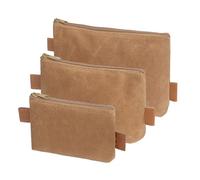 RKJRTK 3 Piece Set of Small Canvas Zipper Pouch, Tool Storage Pouches with Zips, Canvas Zippered Tool Bagtool Pouch, Offering Robusts Storage and Easy Organization Outdoor, Portable Zipper Pouches