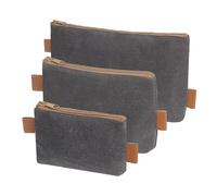 RKJRTK 3 Piece Set of Small Canvas Zipper Pouch, Tool Storage Pouches with Zips, Canvas Zippered Tool Bagtool Pouch, Offering Robusts Storage and Easy Organization Outdoor, Portable Zipper Pouches