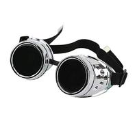 RKJRTK Cyber Goggles Steampunk Goth Cosplay Round Glasses Vintage Party Fancy Dress Halloween Costumes Punk Glasses Steampunk Goggles Cosplay Halloween Vintage Adjustable Elastic Band