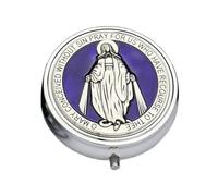 RKJRTK Elegant Metal Jewelry Box With Builts In Makeup Glass, Durability Themed Box, Organizers With Makeup Glass Compartment, For Sacred Items And Homes Display Metal Boxes