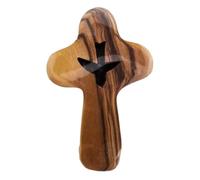 RKJRTK Olive-Wood Cross, Wooden Holding Crosses Olive-Wood Small, Small Holding Cross, Wooden Pocket Crosses, Handheld Prayer For Comfort Clinging Palms Crucifix Fit In Hand/Pocket Prayer