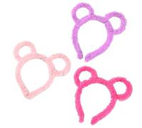 RKJRTK Pack Of 3 Cartoon Bear Ear Headbands Plush Bear For Animes Theme Gatherings For Women Christmas For Women