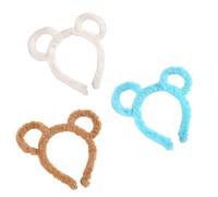RKJRTK Pack Of 3 Cartoon Bear Ear Headbands Plush Bear For Animes Theme Gatherings For Women Christmas For Women