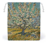 RKJVB Blooming Apricot Trees Drawstring Bags Dust-proof Storage Bag Breathable Canvas Bag Reusable Muslin Bag for Party Wedding Xmas Gift Bag