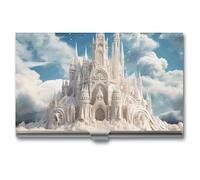 RKJVB Business Card Holder Building A Sandcastle Slim Business Card Case Professional Name Card Holders Purse Name Card Organizer Minimalist Pocket Card Cases for Men Women, Building A Sandcastle, 3.7