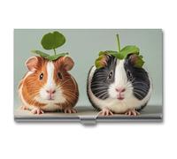 RKJVB Business Card Holder Cute Guinea Slim Business Card Case Professional Name Card Holders Purse Name Card Organizer Minimalist Pocket Card Cases for Men Women