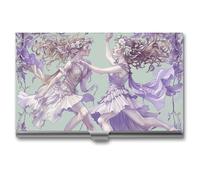 RKJVB Business Card Holder Two Fairies Dancing Slim Business Card Case Professional Name Card Holders Purse Name Card Organizer Minimalist Pocket Card Cases for Men Women, Two Fairies Dancing, 3.7 x