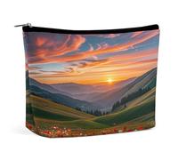 RKJVB Cloud Garden at Sunset Makeup Bag for Women Portable Cosmetic Bag Waterproof Toiletry Bag Storage Bag Large Makeup Pouch Aesthetic Handheld Makeup Bag for Travel Work, style, One Size