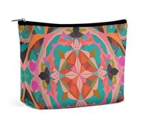RKJVB Colorful Bohemian Patterns Makeup Bag for Women Portable Cosmetic Bag Waterproof Toiletry Bag Storage Bag Large Makeup Pouch Aesthetic Handheld Makeup Bag for Travel Work, style, One Size