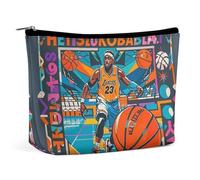 RKJVB Cool Basketball Theme Makeup Bag for Women Portable Cosmetic Bag Waterproof Toiletry Bag Storage Bag Large Makeup Pouch Aesthetic Handheld Makeup Bag for Travel Work, style, One Size