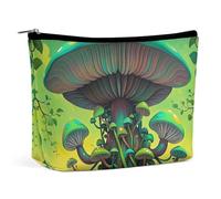 RKJVB Dreamy Mushrooms And Tree Makeup Bag for Women Portable Cosmetic Bag Waterproof Toiletry Bag Storage Bag Large Makeup Pouch Aesthetic Handheld Makeup Bag for Travel Work, style, One Size