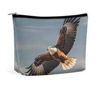 RKJVB Eagles Makeup Bag for Women Portable Cosmetic Bag Waterproof Toiletry Bag Storage Bag Large Makeup Pouch Aesthetic Handheld Makeup Bag for Travel Work, style, One Size