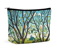 RKJVB Exotic Tree Branch Sketch Cartoon Makeup Bag for Women Portable Cosmetic Bag Waterproof Toiletry Bag Storage Bag Large Makeup Pouch Aesthetic Handheld Makeup Bag for Travel Work, style, One Size
