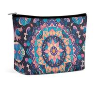 RKJVB Flowers Moon Butterfly Makeup Bag for Women Portable Cosmetic Bag Waterproof Toiletry Bag Storage Bag Large Makeup Pouch Aesthetic Handheld Makeup Bag for Travel Work, style, One Size