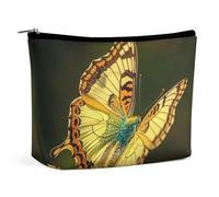 RKJVB Flying Golden Butterfly Makeup Bag for Women Portable Cosmetic Bag Waterproof Toiletry Bag Storage Bag Large Makeup Pouch Aesthetic Handheld Makeup Bag for Travel Work, style, One Size