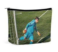 RKJVB Football in The Goalkeeper Position Makeup Bag for Women Portable Cosmetic Bag Waterproof Toiletry Bag Storage Bag Large Makeup Pouch Aesthetic Handheld Makeup Bag for Travel Work, style, One