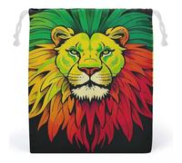 RKJVB Lion's Head Majestic Drawstring Bags Dust-proof Storage Bag Breathable Canvas Bag Reusable Muslin Bag for Party Wedding Xmas Gift Bag