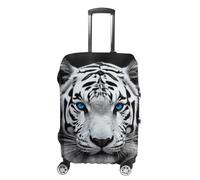 RKJVB Luggage Covers Anti-Scratch Suitcase Cover Blue Eyed Tiger Washable Elastic Suitcase Protector Travel Luggage Protector Covers Carry On Luggages Cover, Blue Eyed Tiger, M