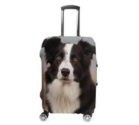 RKJVB Luggage Covers Anti-Scratch Suitcase Cover Border Collie Washable Elastic Suitcase Protector Travel Luggage Protector Covers Carry On Luggages Cover, Border Collie, L